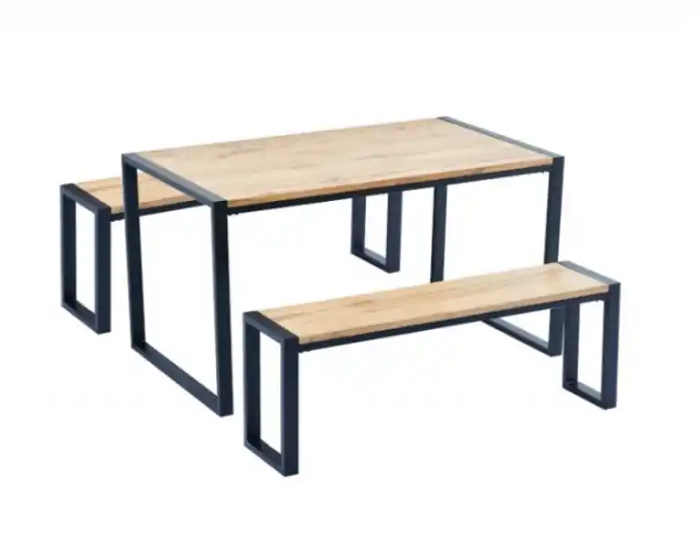 Conjunto de comedor Rustic roble efecto madera roble - Conjuntos mueble de cocina
