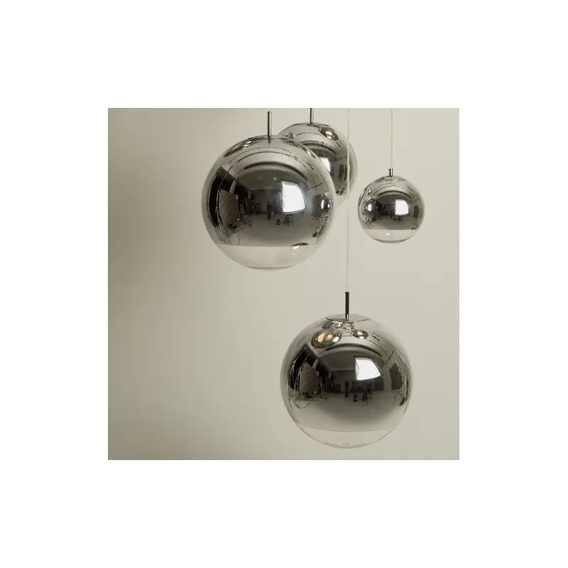 Lampara reproduccion Copper cristal cromado transparente 40cm - Lamparas de techo