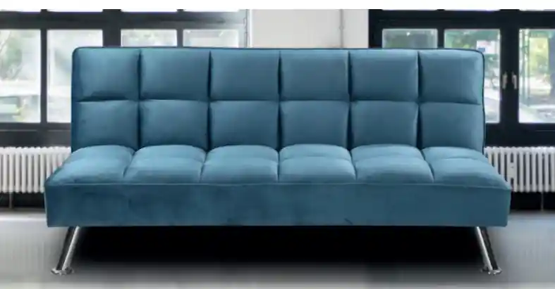Sofá cama Neo terciopelo azul 182 cm - Sofa-Cama