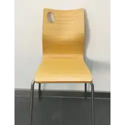 Silla apilable madera curvada laminado natural - Sillas hosteleria