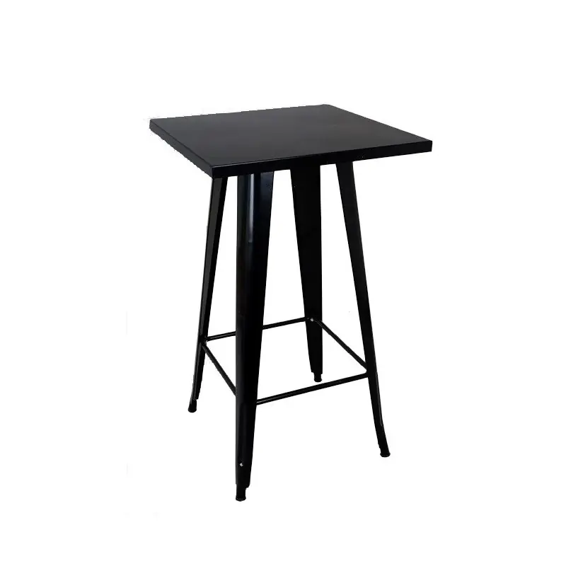 Mesa alta 60×60 Tolix negro - Mesas