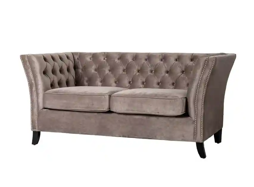 Sofá Chester terciopelo beige 165cm - Sofas