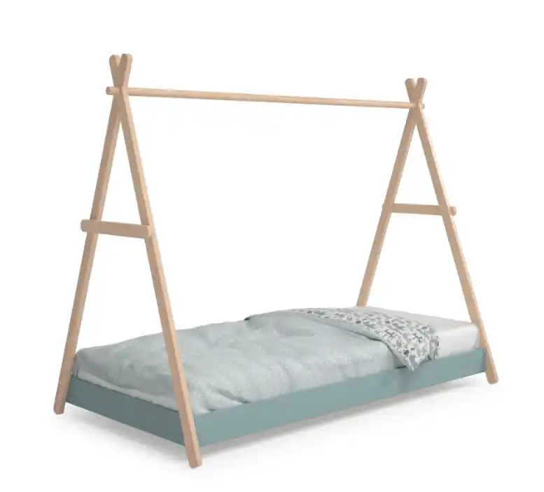 Cama cabaña Trufa en madera verde 90x200cm - Camas y canapes