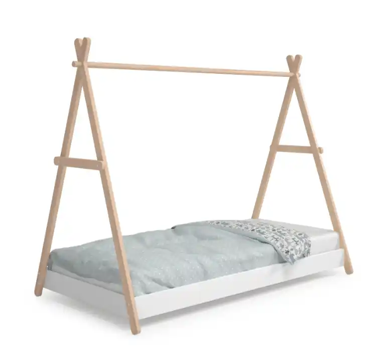 Cama cabaña Trufa en madera blanco 90x200cm - Camas y canapes