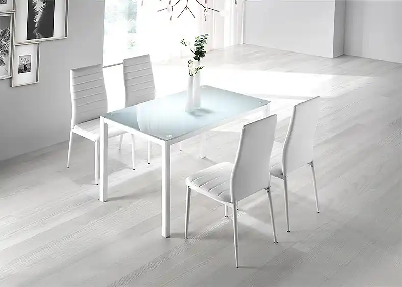 Mesa de cocina Berna blanco puro 110×70 - Mesas de cocina