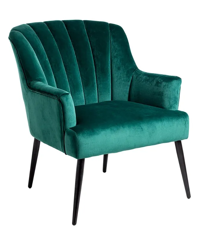 Butaca Belen terciopelo verde - Sillones butacas divanes