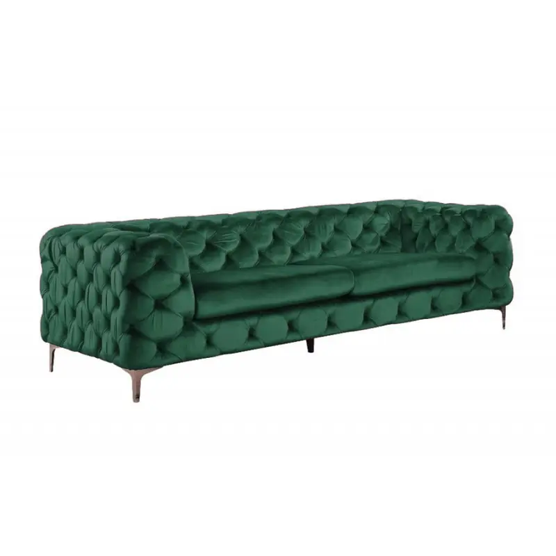Sofá Chester Royal terciopelo verde 3 plazas - Sofas