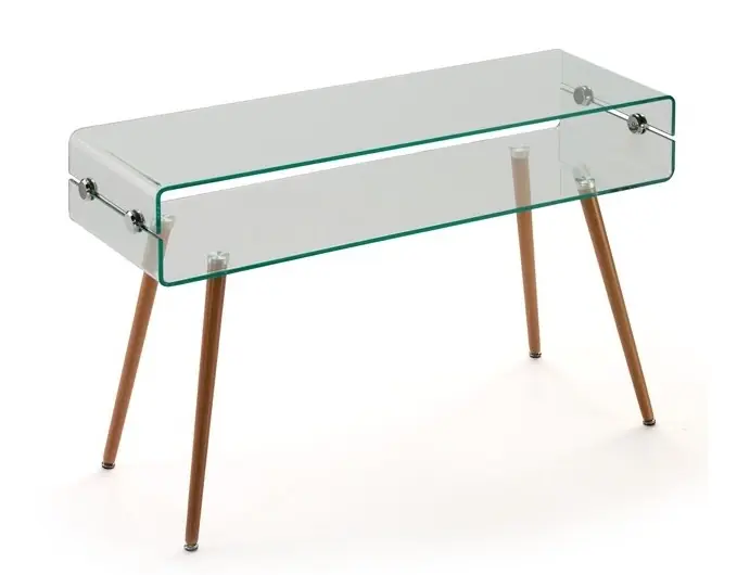 Consola nordica cristal transparente 120×40 cm - Consolas
