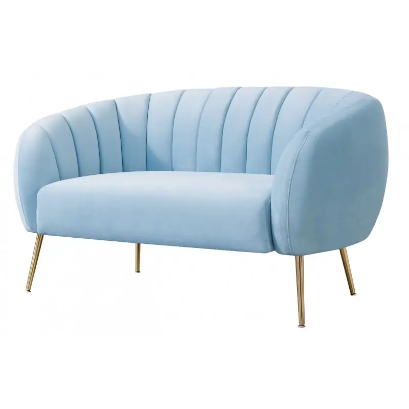 Sofá 2 plazas Zara velvet azul claro - Sofas