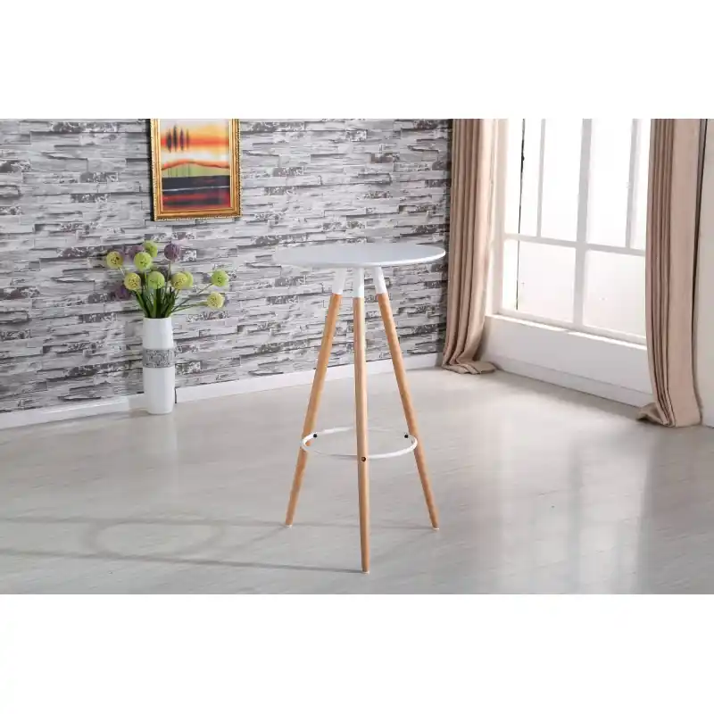 Mesa alta de madera blanco 60cm - Mesas hosteleria