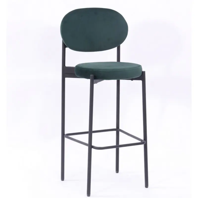 Taburete retro velvet verde oscuro - Taburetes y puff