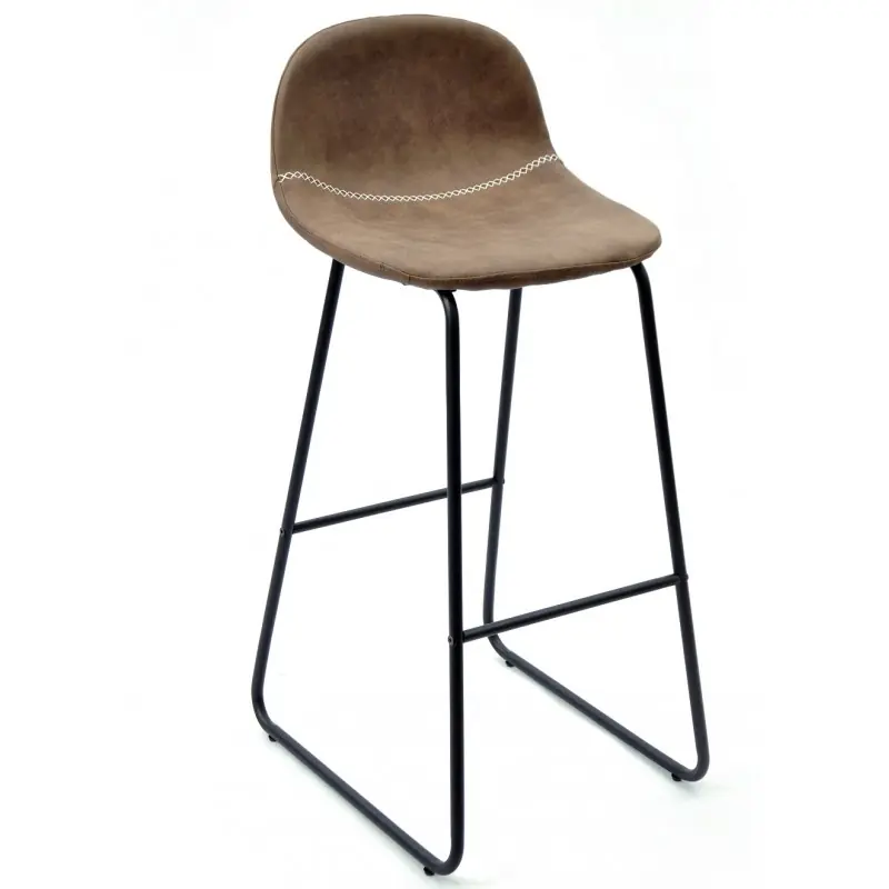 Taburete Tavira similpiel vintage marrón oscuro 72,5cm - Taburetes hosteleria