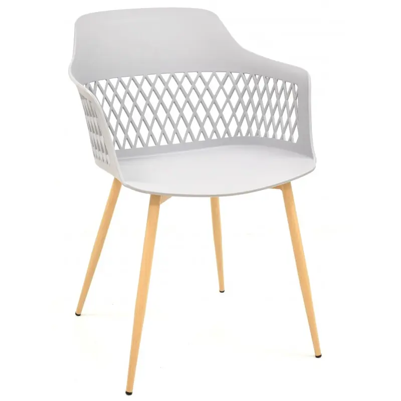 Sillón de diseño Lena polipropileno gris - Sillas de Acero
