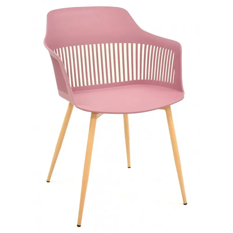 Sillón de diseño Adam polipropileno rosa - Sillas de Acero
