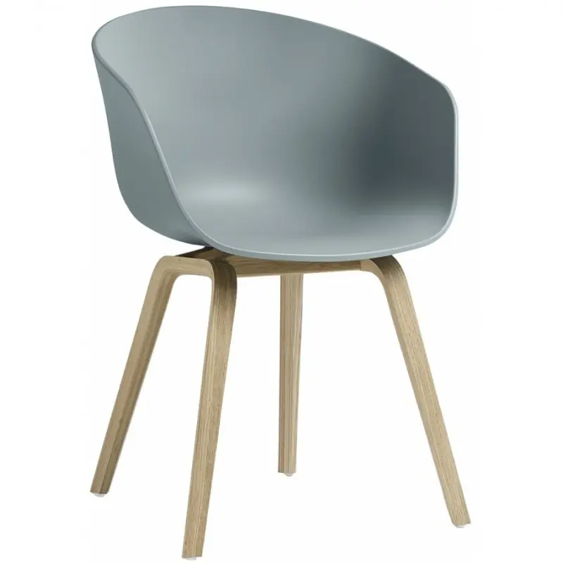 Sillon nordico TOM polipropileno gris y patas de metal - Sillas