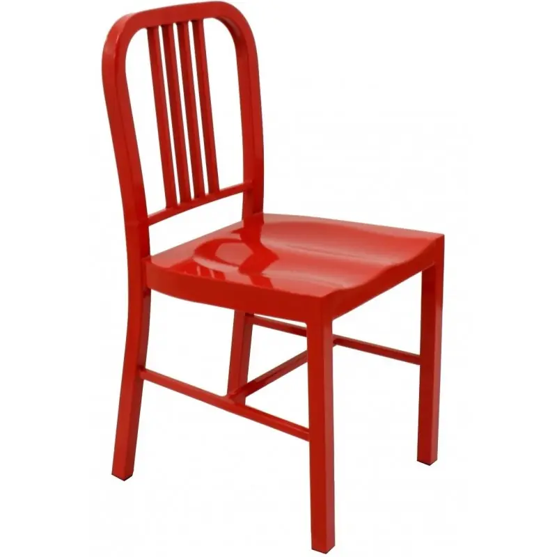 Silla navy acero rojo - Sillas hosteleria