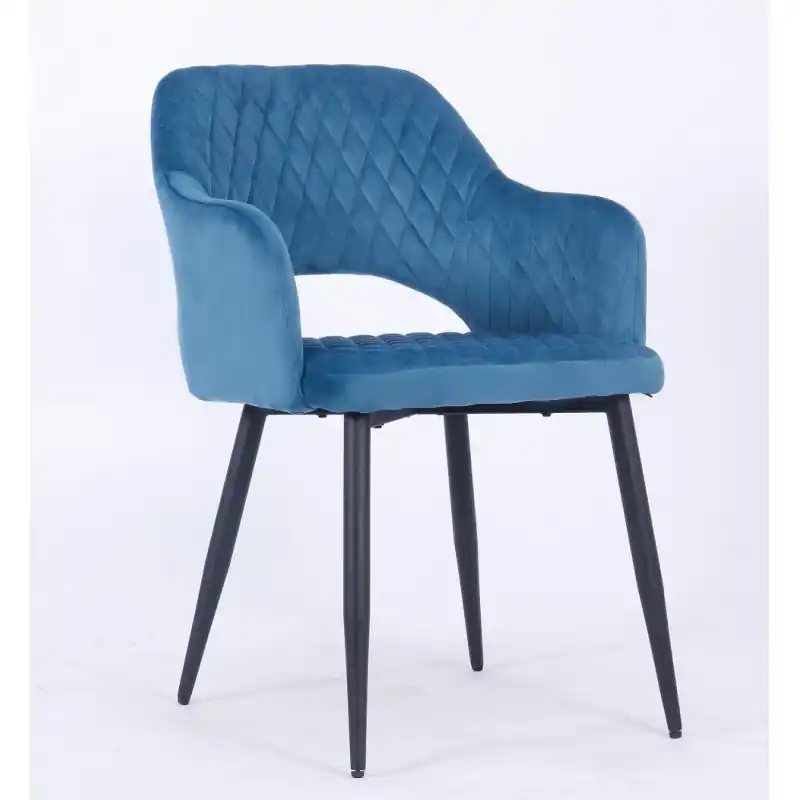 Sillon Boston tapizado velvet turquesa dark - Sillas