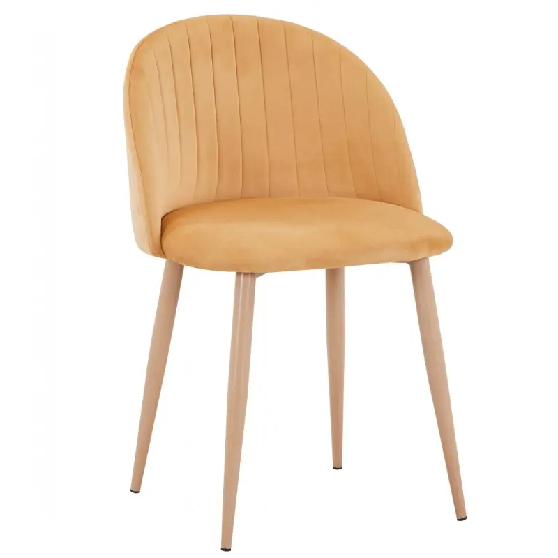 Silla Velvet new terciopelo mostaza - Sillas