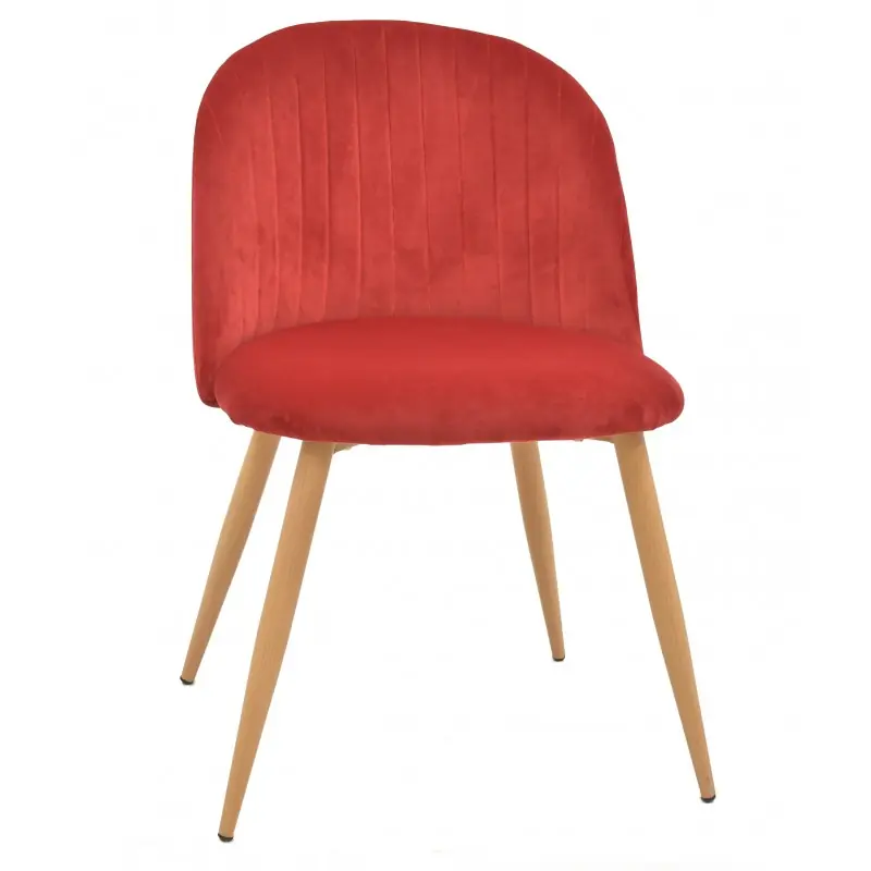 Silla Velvet terciopelo rojo burdeos - Sillas
