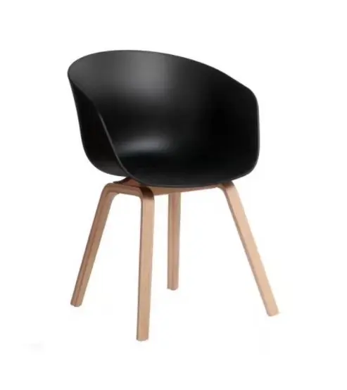 Sillon nordico TOM negro madera - Sillas