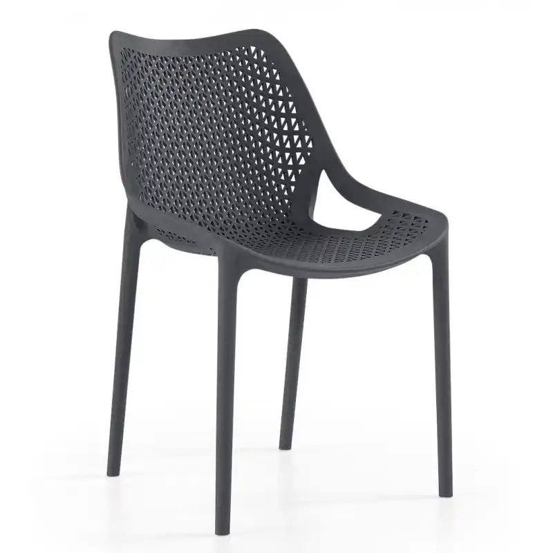 Silla apilable Macarena polipropileno antracita - Sillas plasticos