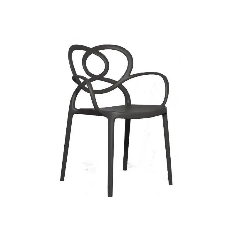 Silla exterior polipropileno negro - Sillas plasticos