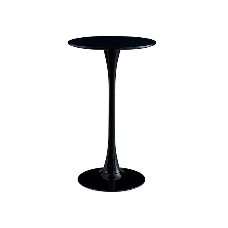 Mesa alta de diseño alta Tulip negro 60 cm diametro 105 cm alto - Mesas hosteleria