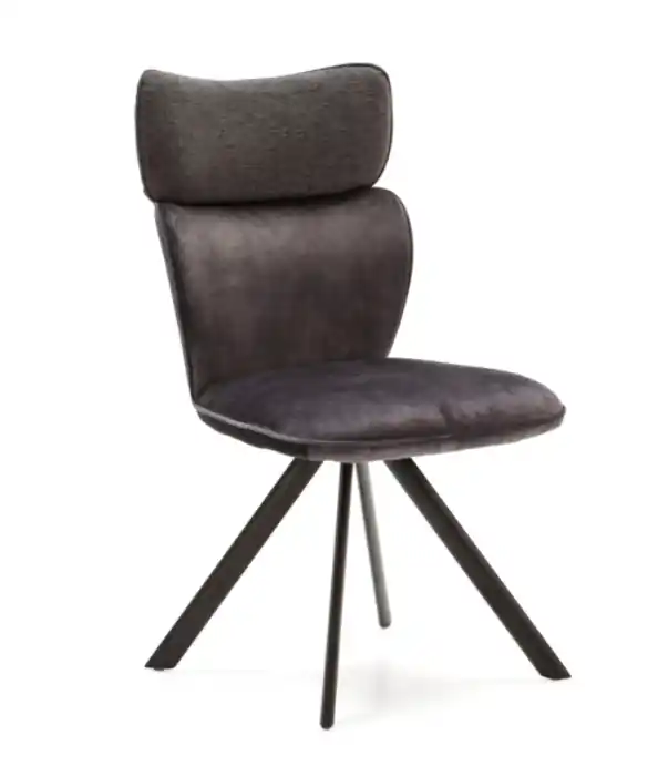 Silla de diseño Jin tela gris antracita - Sillas
