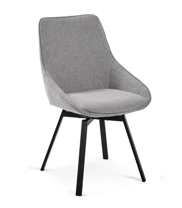 Silla Art tela gris giratoria - Sillas
