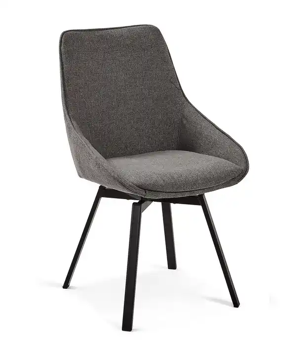 Silla Art tela gris oscuro giratoria - Sillas