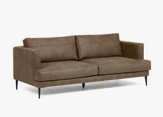 Sofá Bavaria 2 plazas tapizado marrón oscuro 183cm - Sofas