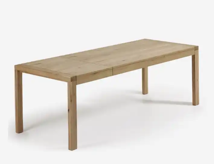 Mesa extensible Luca chapa de roble acabado natural 200(280)x100cm - Mesas de comedor