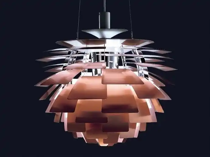 Lampara Artichoke cobre 60 cm - Lamparas de techo