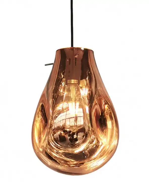 Lampara de techo melt bombilla cobre - Lamparas de techo