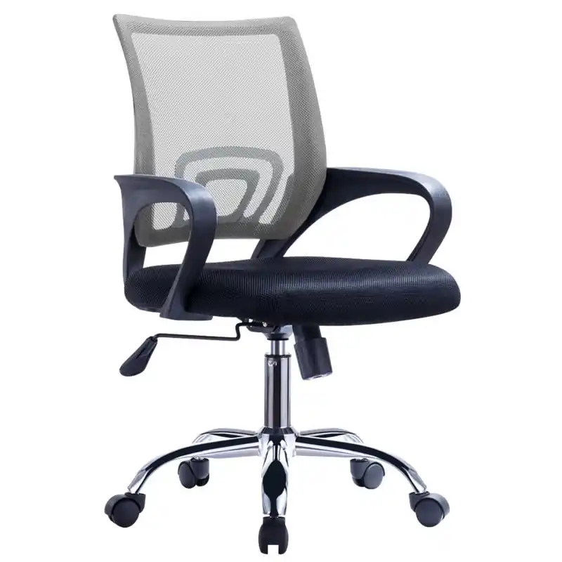 Sillón de oficina Silen basculante malla gris tejido negro - Sillas oficina operativas