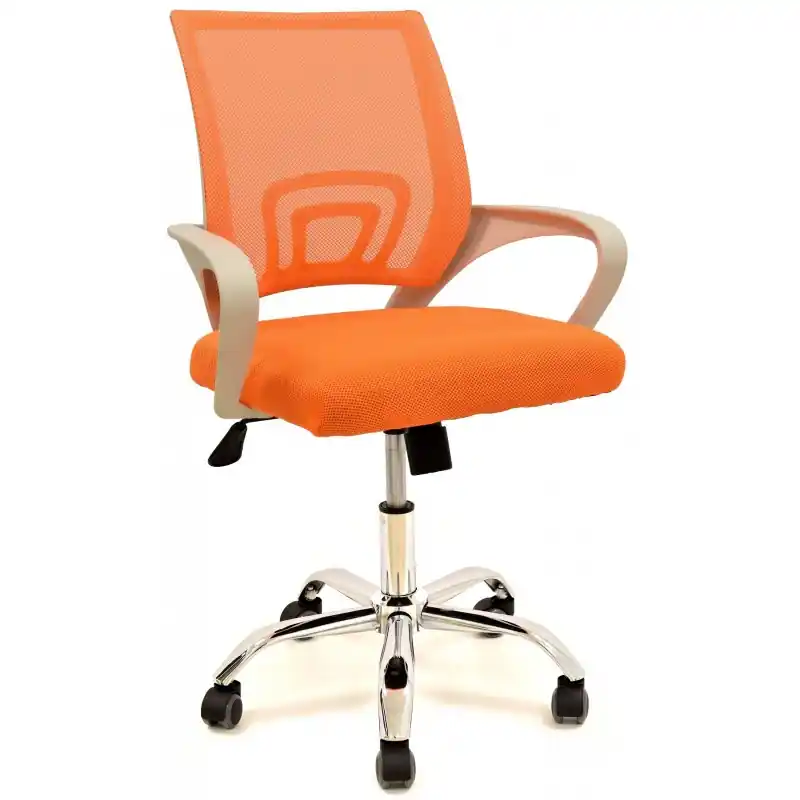 Sillón de oficina Silen new basculante malla y tejido naranja - Sillas oficina operativas