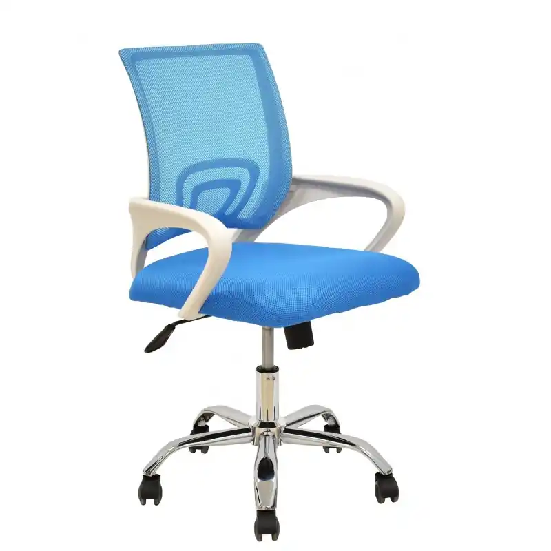 Sillón de oficina Silen new basculante malla y tejido celeste - Sillas oficina operativas