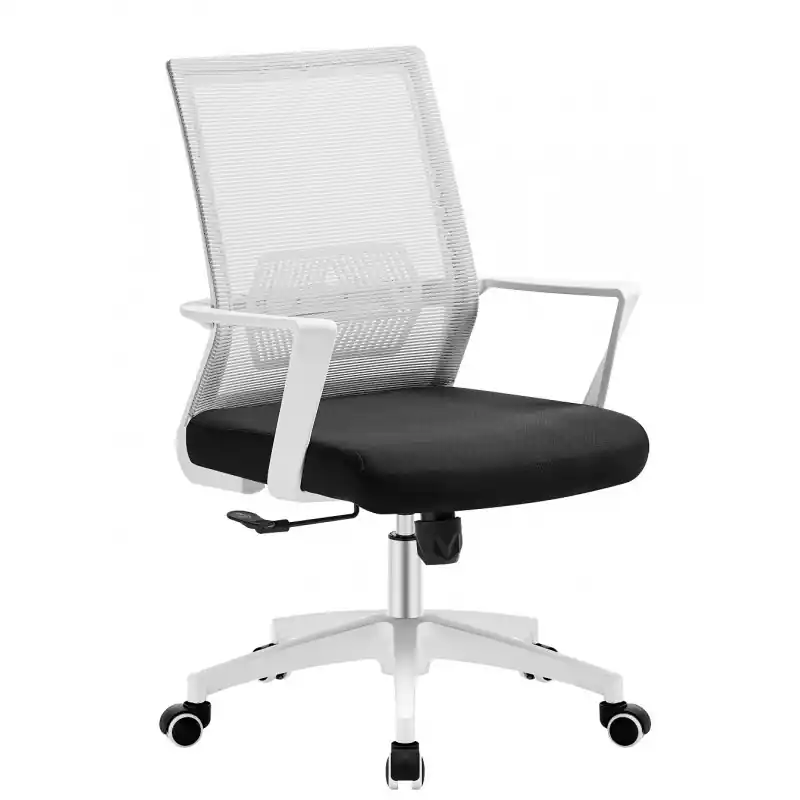 Sillón de oficina Silen new blanco malla gris tejido negro - Sillas oficina operativas