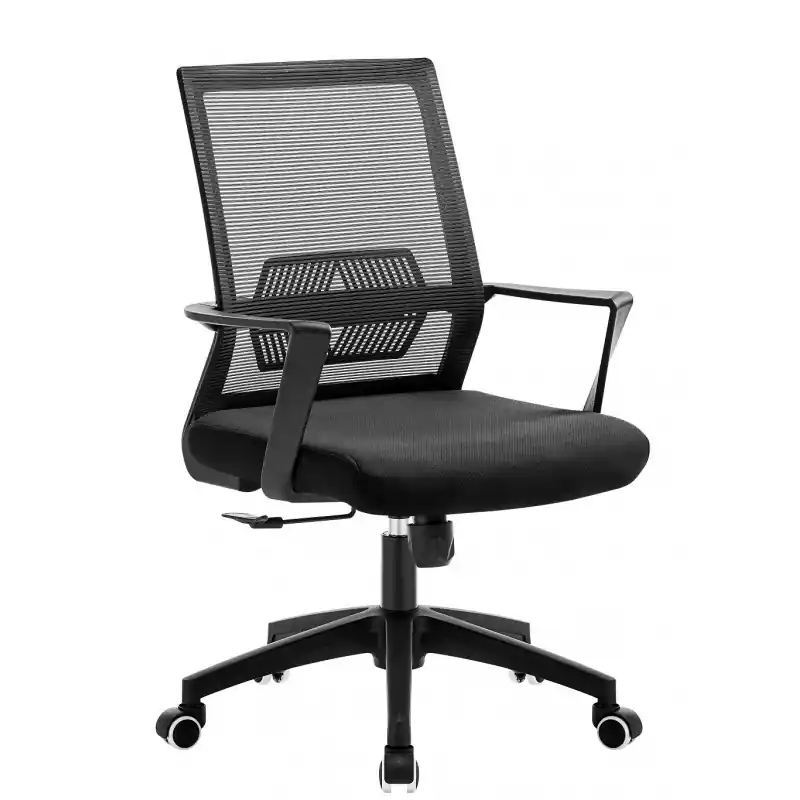 Sillón de oficina Silen new negro malla y tejido negro - Sillas oficina operativas