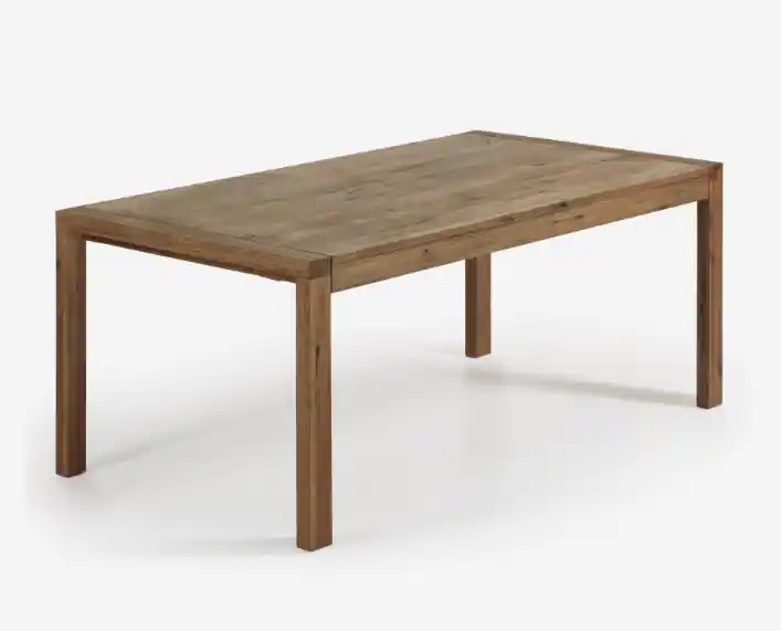 Mesa extensible Luca chapa de roble acabado envejecido 180(230)x90cm - Mesas de comedor