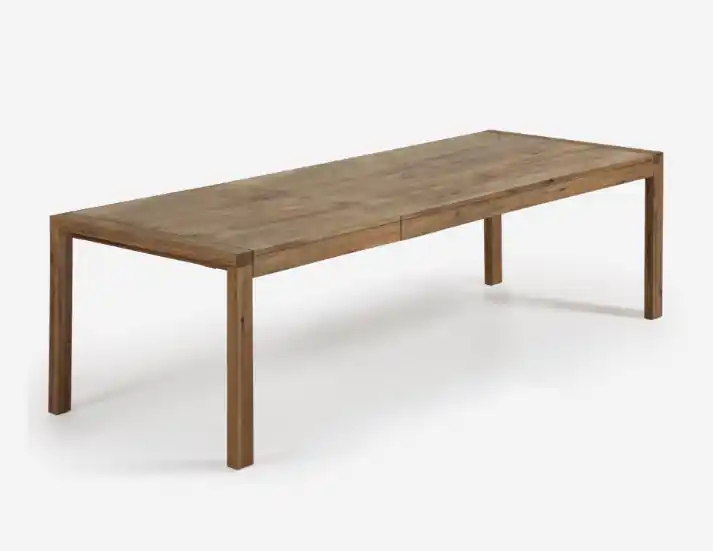 Mesa extensible Luca chapa de roble acabado envejecido 200(280)x100cm - Mesas de comedor