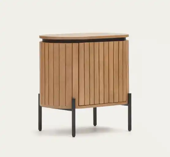 Mesita de noche London madera maciza de mango 55x55cm - Mesitas de noche