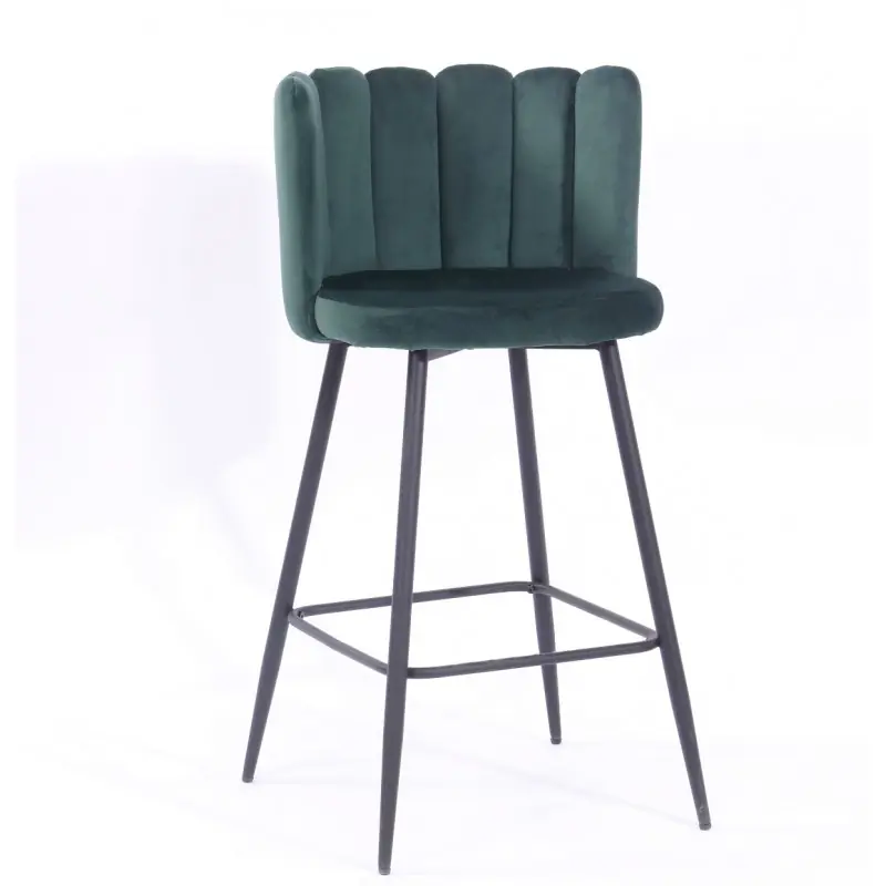 Taburete curve retro velvet verde oscuro - Taburetes y puff
