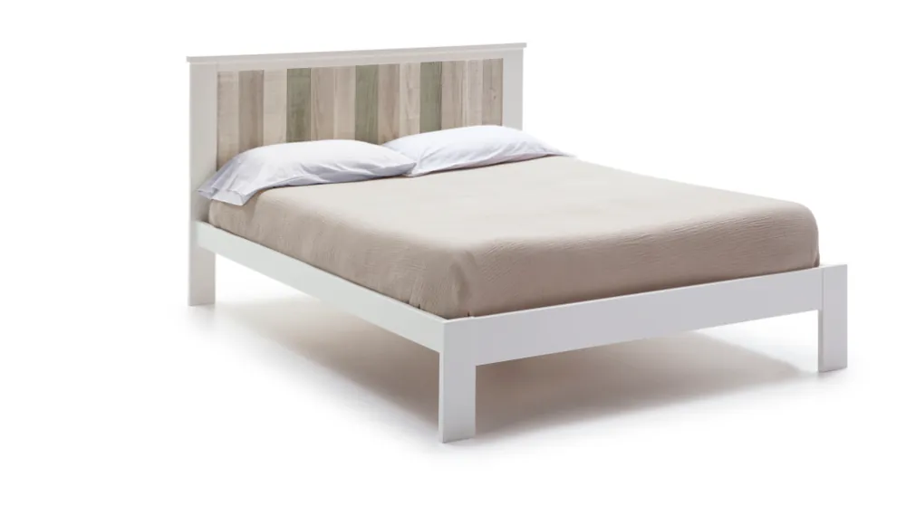 Cama Maude madera de pino blanco 135×190 cm - Camas y canapes