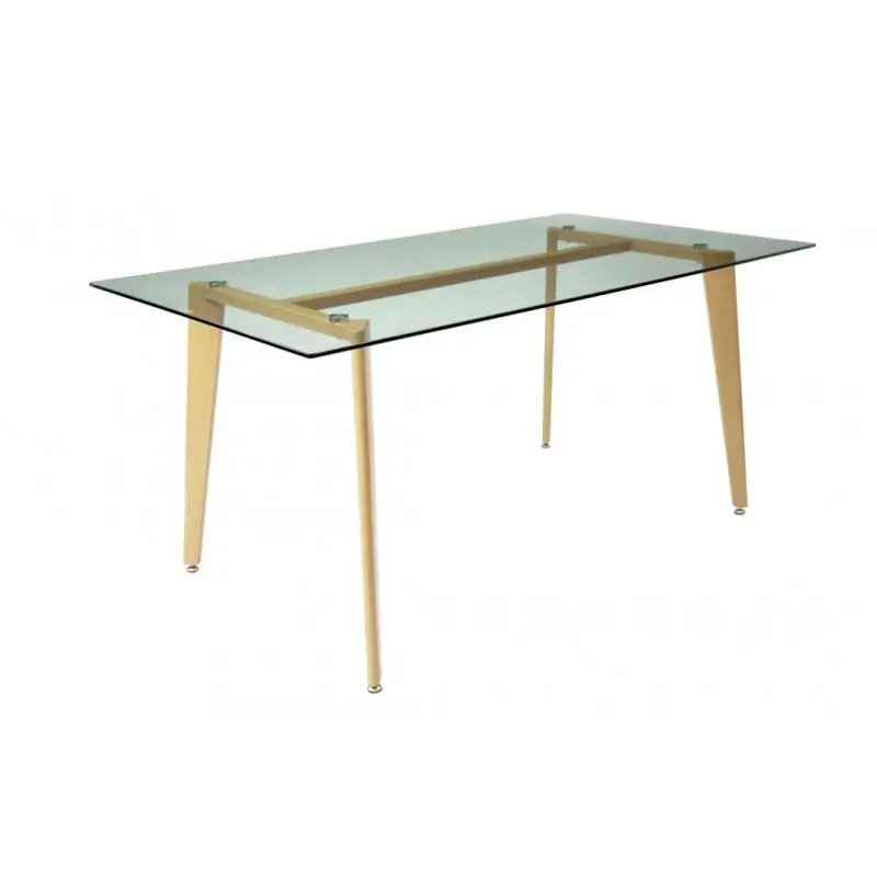Mesa de diseño cristal templado transparente 160x90cm - Mesas de comedor