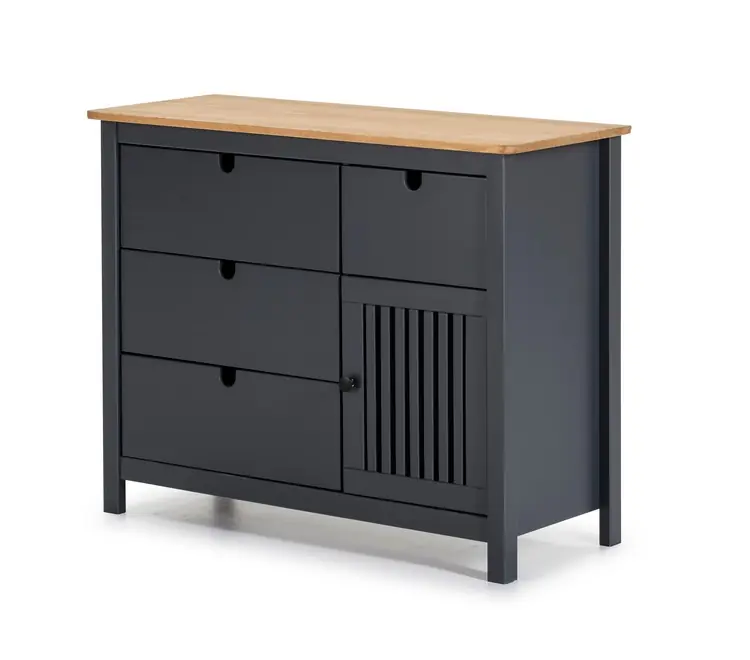 Comoda Bruna madera de pino gris 100×80 - Comodas Sinfonier