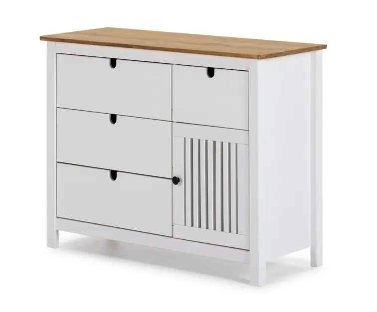 Comoda Bruna madera blanco 100×80 - Comodas Sinfonier