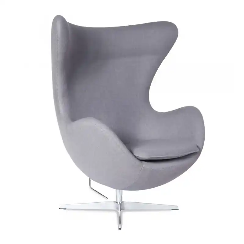 Sillon giratorio Egg tejido cachemir gris - Sillones