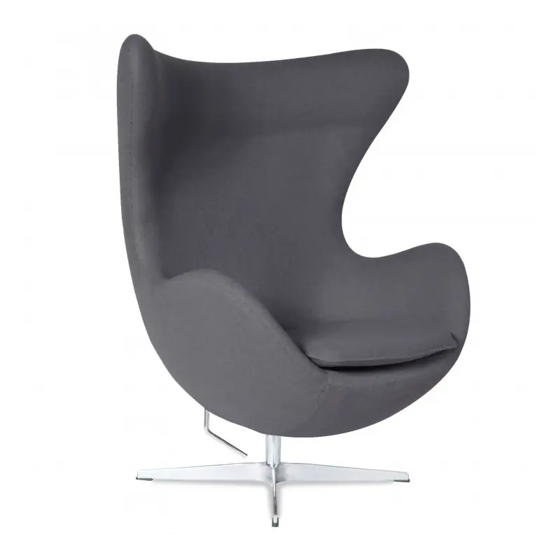 Sillon giratorio Egg tejido cachemir gris oscuro - Sillones