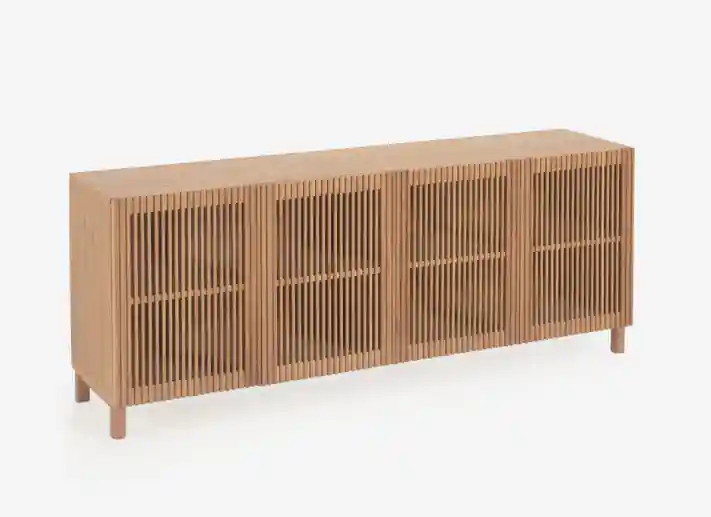 Aparador Beneteau madera maciza y chapa de roble 180×71,5 cm - Aparadores